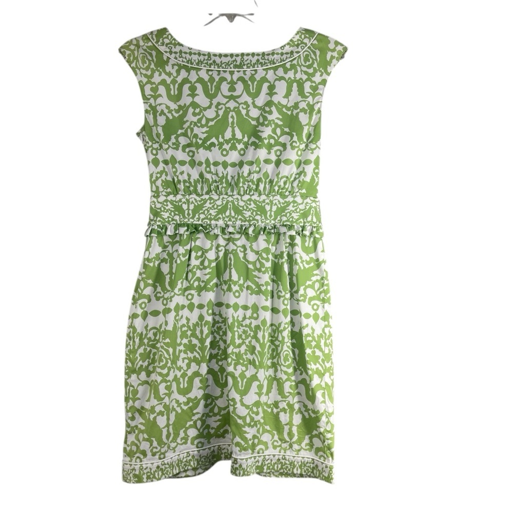 Cynthia Steffe Lime Green and White  Dress Women Size 10 - Picture 5 of 14